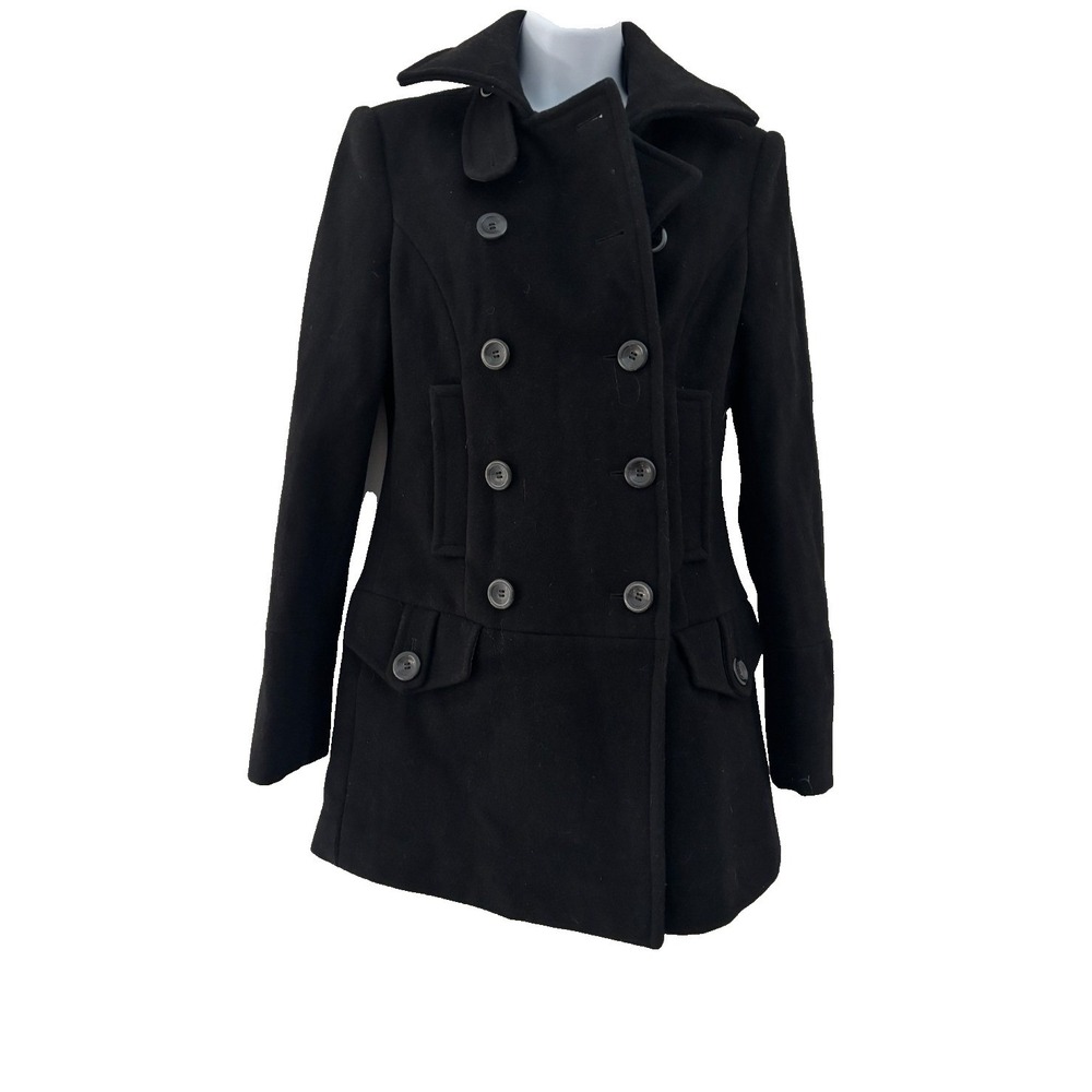 Alpha Industries Olivia Pea coat XS Black Academia Minimalist Grunge Gorp Core